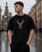 Deer Embroidered Oversize T-shirt