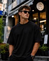 Black Plain Oversized T-shirt