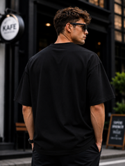Black Plain Oversized T-shirt