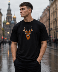 Deer Embroidered Oversize T-shirt