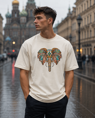 Elephant Embroidered Oversize T-shirt